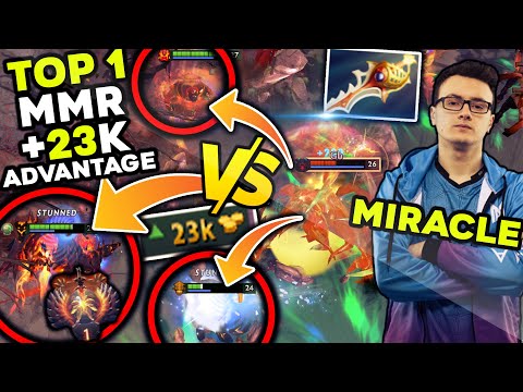 Miracle vs TOP-1 MMR - EPIC 23k Networth Rapier Comeback - Signature Hero Dota 2