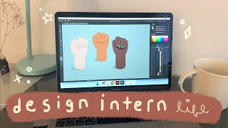 day in the life of a graphic design intern ~