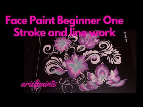 Beginner Face Painting One Stroke and Line Techniques ~ Arielpaints