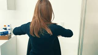 二の腕と肩の脂肪吸引、翌日の様子