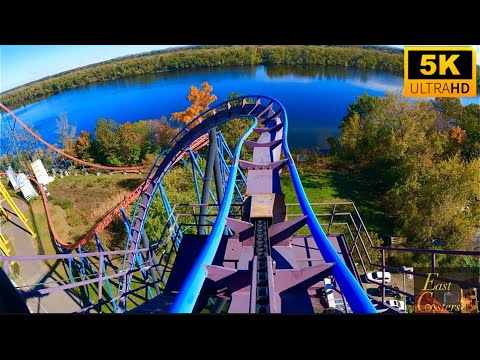 On-ride point of view of Batman - The Dark Knight