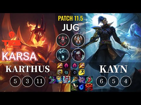 TES Karsa Karthus vs Kayn Jungle - KR Patch 11.5