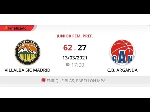 Junior fem B VILLALBA SIC MADRID - ARGANDA