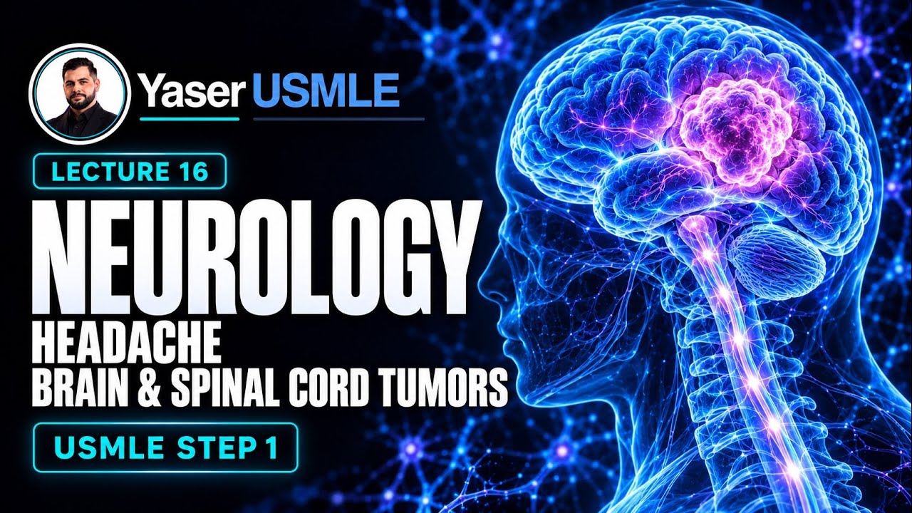 Neurology Lecture 16 (Headache, Brain & Spinal cord Tumors), USMLE Step1, Dr Yaser