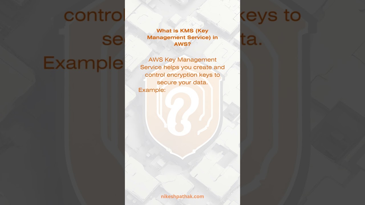 What is KMS (Key Management Service) in AWS #aws #clouds #kms #key #shorts