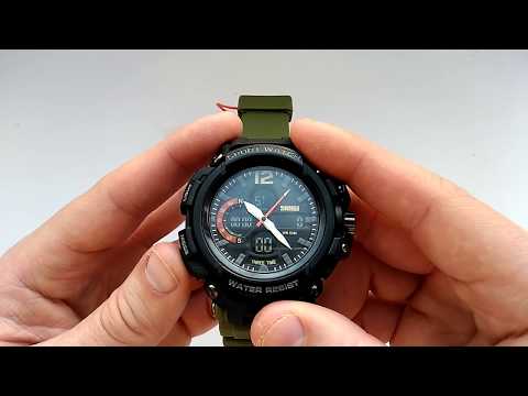 Часы Skmei 1343 Green обзор, настройка, инструкция на русском, отзывы, тест на водостойкость