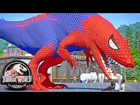 King Shark Spider-man vs Deadpool I-REX, Wolverine T-REX, BATMAN Spino 🌍 JURASSIC WORLD EVOLUTION