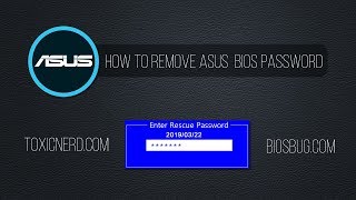 Another way to remove or reset Asus laptop bios password - Tested Working