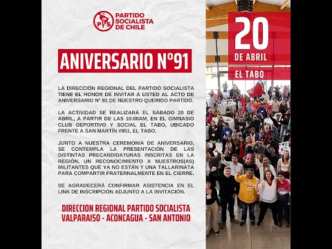 ANIVERSARIO PARTIDO SOCIALISTA DE CHILE. EL TABO 2024