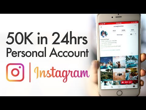 How to Gain 50K Instagram Followers in 24 Hours - Personal Page Video