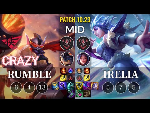 RW Crazy Rumble vs Irelia Mid - KR Patch 10.23