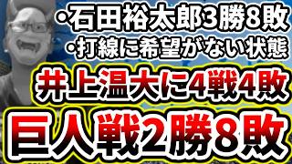 井上温大に4戦4敗...巨人戦2勝8敗で虚無になるベイスターズファン【DeNA対巨人第10回戦】