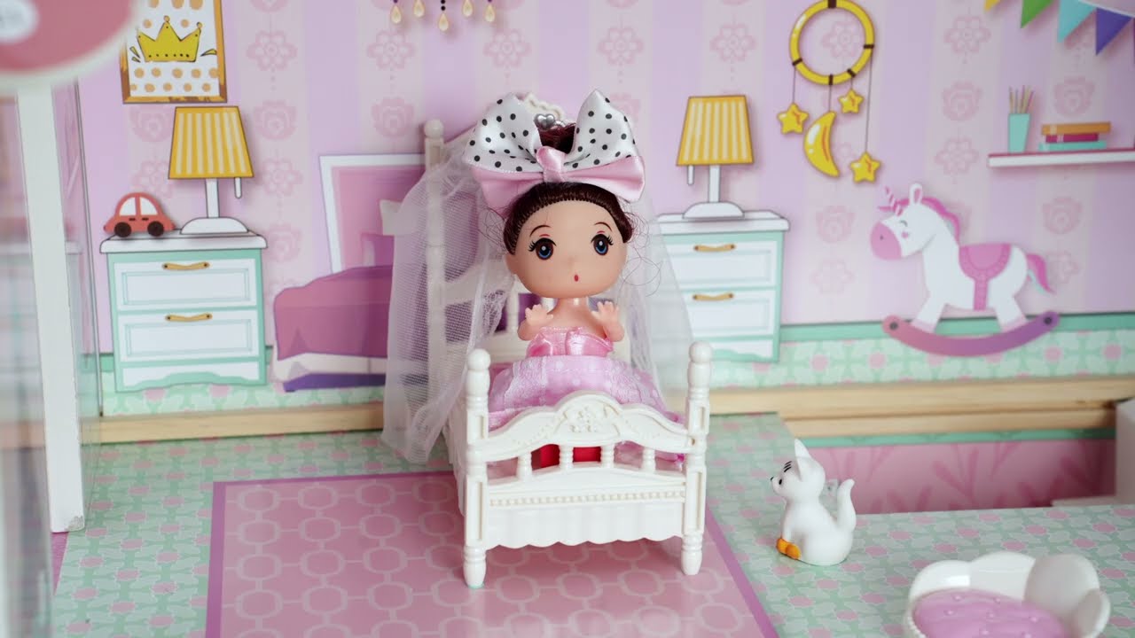 Robud ROBUD Sweet Home Dollhouse, 24 Pieces 24 pieces of pink wood