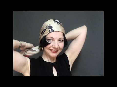 Vecona Vintage - How to tie a silk scarf Part 3 - The 1920s Headband