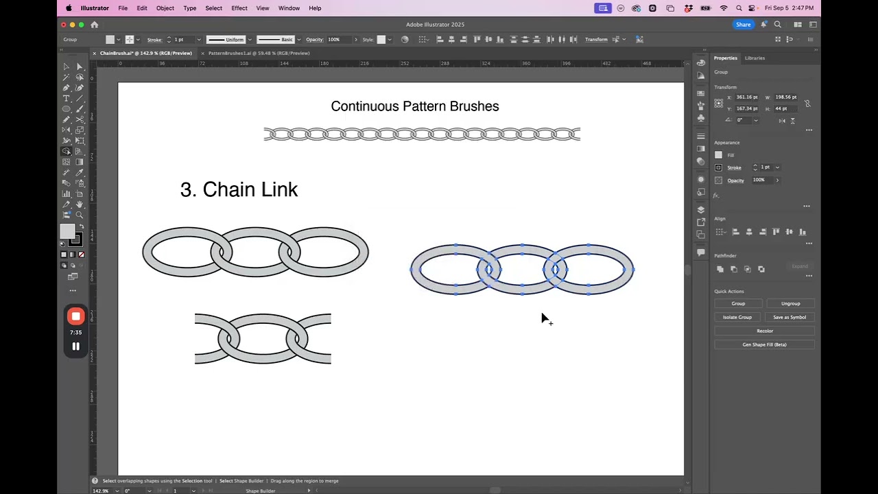 Creating a Basic Chain Link Brush in Adobe Illustrator