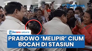 Momen Prabowo Hampiri & Cium Bocah yang Berdesak-desakan di Stasiun: Siapa Teriak-teriak dari Tadi?