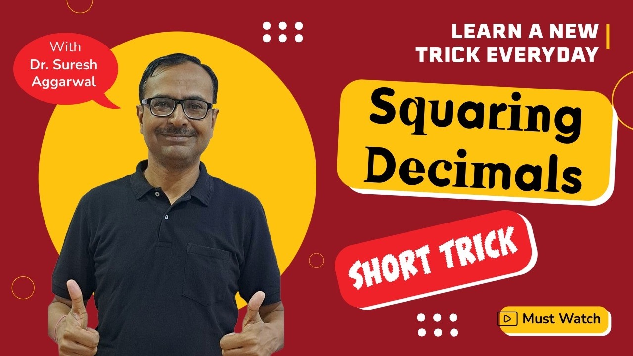 Video 101 - Find Squares of Decimals Easily || Identity Method || Best Short Trick #class8 #class7