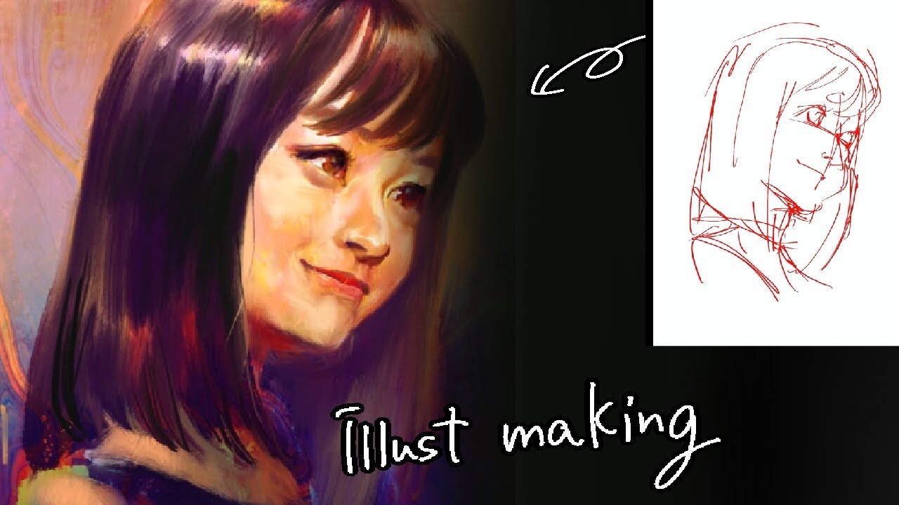 【厚塗り】似顔絵師が二時間くらいで橋本環奈を描いてみた【procreate】