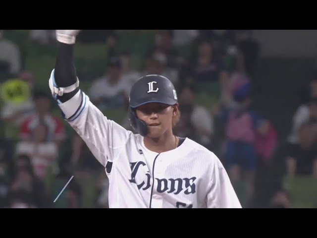 【2回裏】つながる打線!! ライオンズ・西川愛也 左中間を深々と破る2点タイムリー2ベース!!  2024年5月24日 埼玉西武ライオンズ 対 オリックス・バファローズ