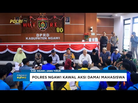 POLRES NGAWI KAWAL AKSI DAMAI MAHASISWA