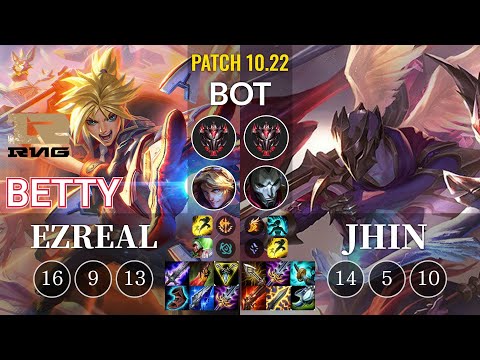 RNG Betty Ezreal vs Jhin Bot - KR Patch 10.22