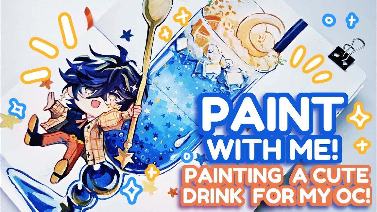 Paint A Cute Drink with Me! |Gouache Sketchbook Session~