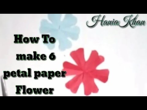 How to make simple & easy 6 petal paper flower || DIY paper craft ideas videos & tutorial |