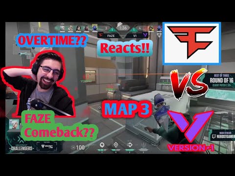 Shroud Reacts to Faze Vs V1   Map 3     FAZE OUT???  in loser out match