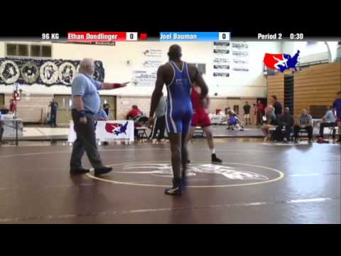 2012 Univ. WTT: 96 KG - Ethan Dondlinger (USOEC) vs. Joel Bauman (Minnesota Storm)