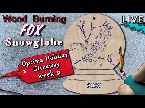 Pyrography: How to Wood Burning a Fox Christmas Ornament / Optima Holiday Giveaway WK 2