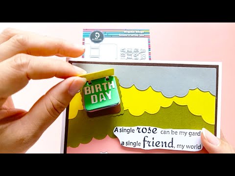 Happy Birthday to You Mini Calendar Card Tutorial- #Alinacutle #AlinaCraft #papercraft #amazon #temu