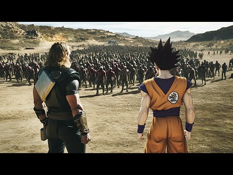 GOKU & THOR vs 1,000,000 ZOMBIES! Can They Win?