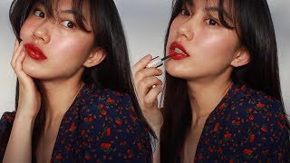 NO MASCARA & RED LIPS | Haley Kim