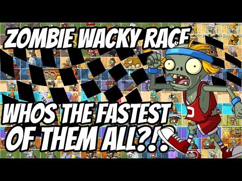 Who's the Fastest Zombie?!? Captain Hack Wacky Race Qualifying Round - Plants vs Zombies 2 Epic MOD