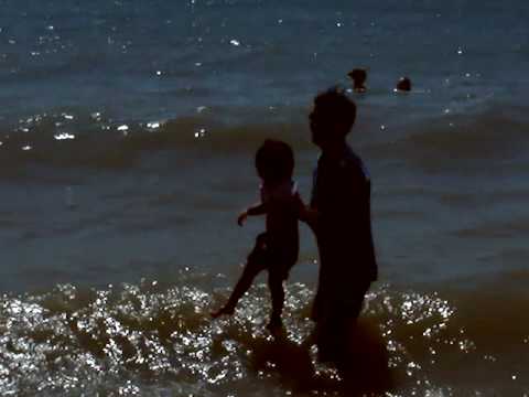 Srinithi - Playing in Brighton beach