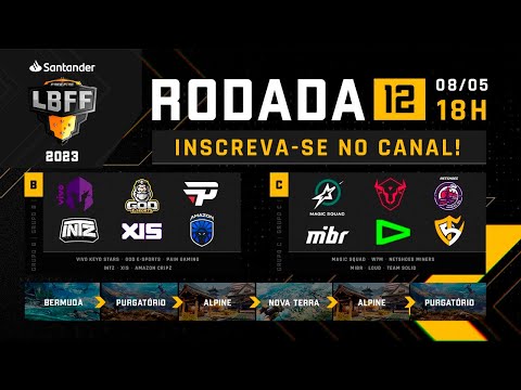 LBFF 2023 RODADA 12 COMPLETA - GRUPOS B E C | FREE FIRE ESPORTS BRASIL