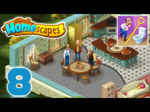 Homescapes - Gameplay walkthrough Part 8 - Day 8 ( iOS, Android)