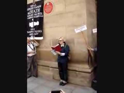 Maxine Peake On The Site Of The Peterloo Massacre In Manchester 16th August 2013