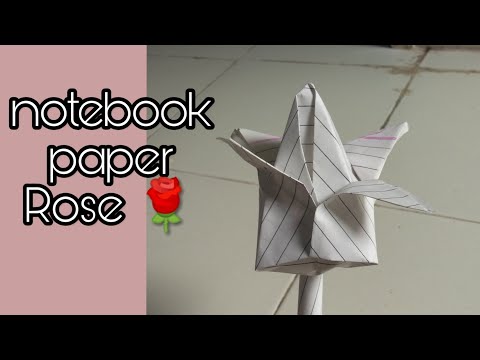 How to make rose flower from notebook page | step by step | Special Craft