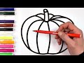 Vegetables Pumpkin Drawing And Big Marker Rainbow Coloring Akn Kids House