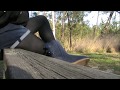 Showing My Legs In Black Pantyhose With Blue Ugg Bailey Bow