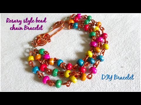 Rosary style bead chain bracelet | DIY Bracelet | part - 3 Video