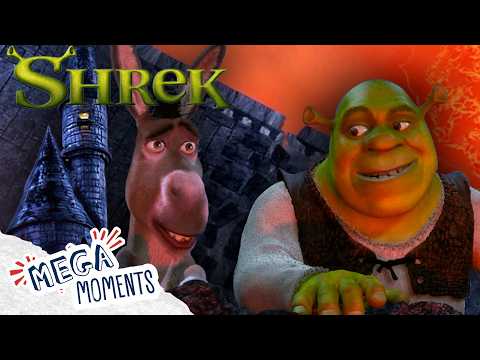Crossing the Bridge of FIRE! 🔥| Shrek | Mega Moments