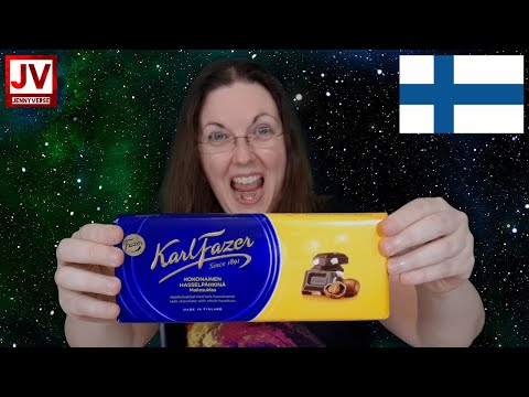 LOADS OF FLAVOURS! Tasting Finnish Karl Fazer Chocolate! (Finland food)
