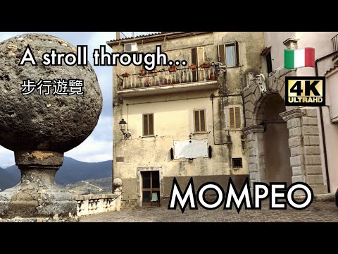 A stroll through Mompeo (Latium, Italy) with subtitles! 22/02/23 [4K]