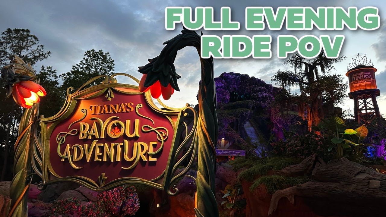 Tiana's Bayou Adventure – FULL Ride-Through at Sunset | Walt Disney World