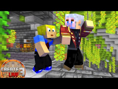 Spark trolls & steals?! Base tour with Clym & Co! Minecraft Create 3 #18