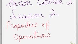 Saxon course 2 lesson 2