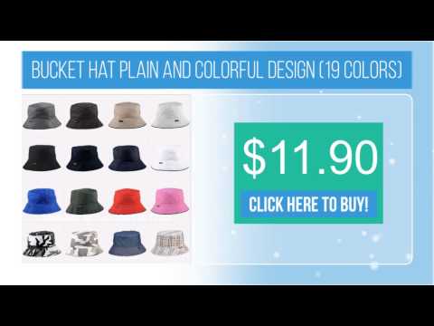 Bucket hat plain and colorful design (19 colors)
