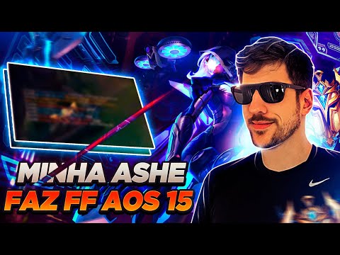 O TIME INIMIGO SE RENDEU AOS 15 PARA MINHA ASHE!